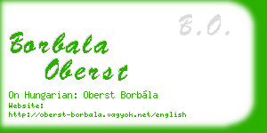 borbala oberst business card